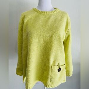 Anthony’s Resort Wear sweater soft green pocket retro style women’s L